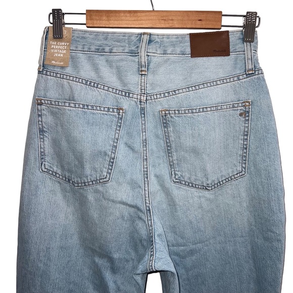 NEW NWT Madewell Curvy Perfect Vintage Jean In Fitzgerald Wash - Picture 8 of 13